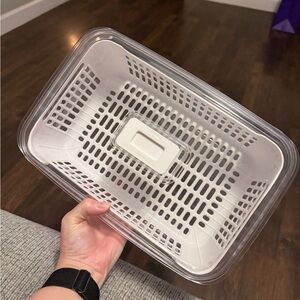 Transparent and White Storage Container